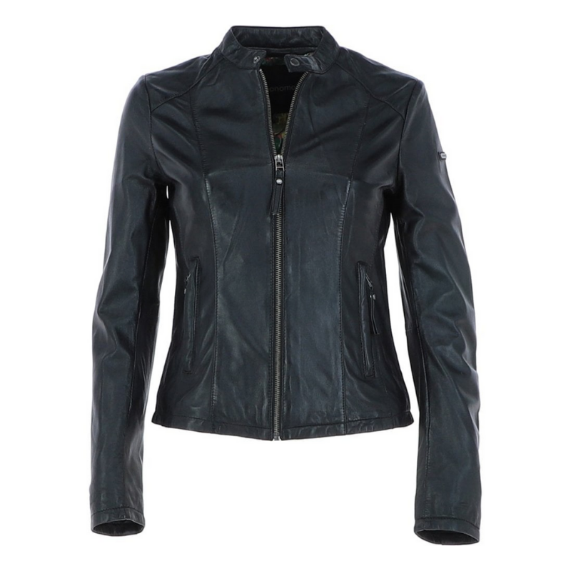 Women's Biker Leather Jacket | Black