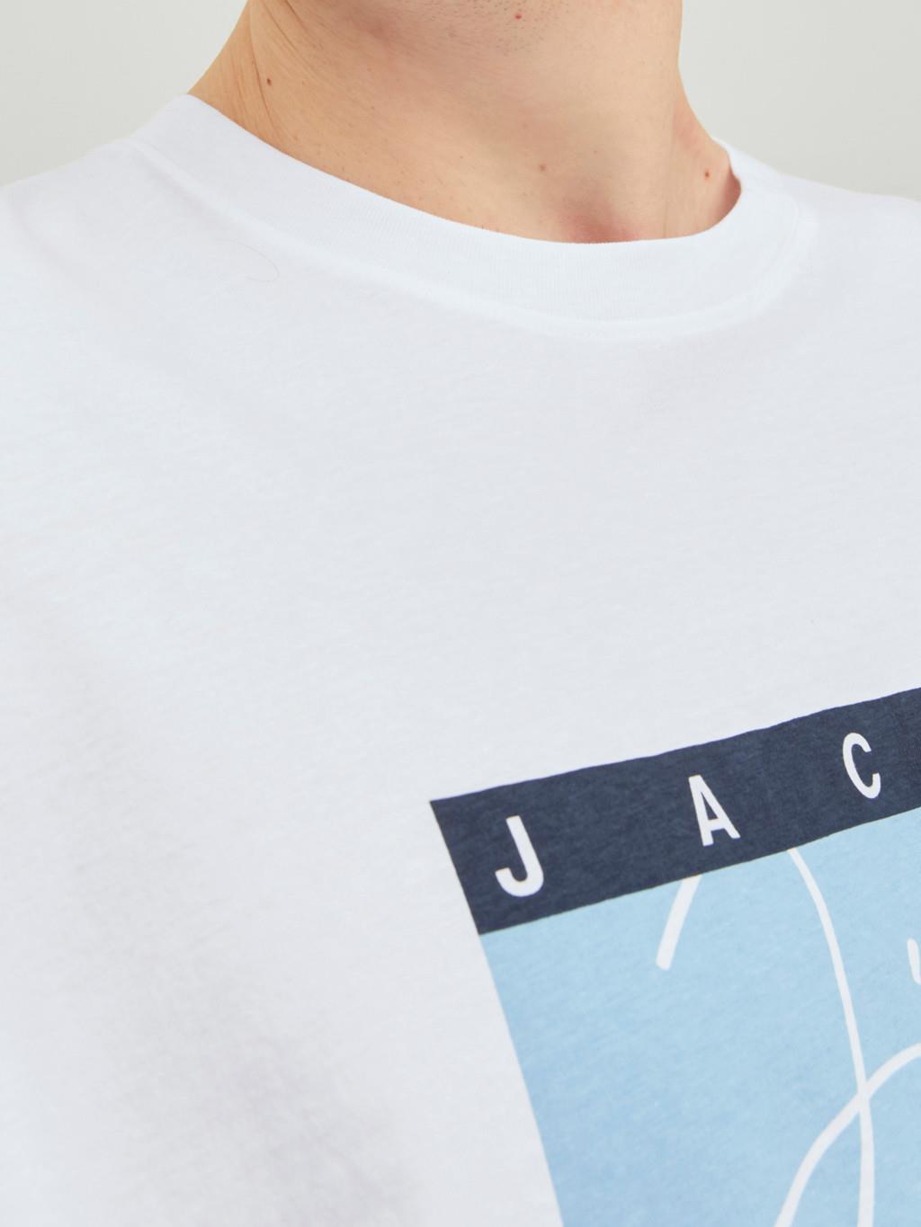 Jack & Jones Men's Plus Size JORJOSHUA Crew Neck Tee in 3 Colours 1XL to 6XL