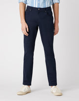 Wrangler Mens Texas Slim Navy Trousers