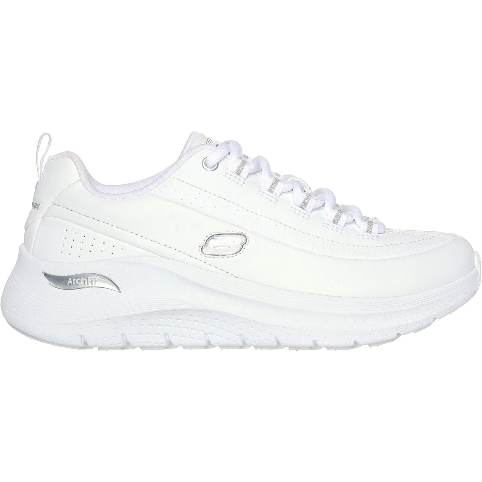 Skechers Women Trainers - Arch Fit 2.0 - Star Bound in White/Silver, 3-8 - GAR150061