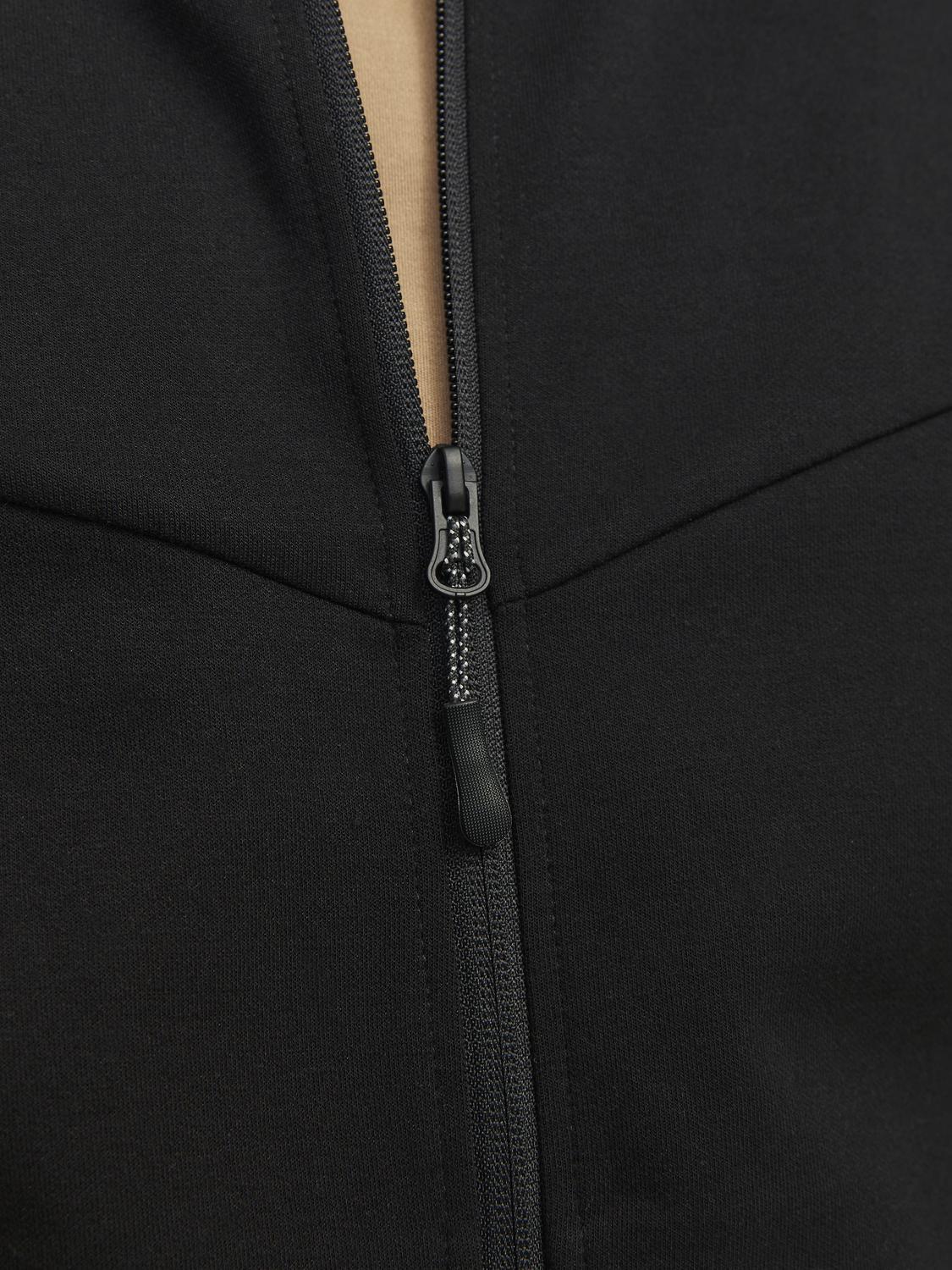 Jack & Jones Sweat Zip Hoodie Jacket For Men (JCOFUSION) in Black, L-XL