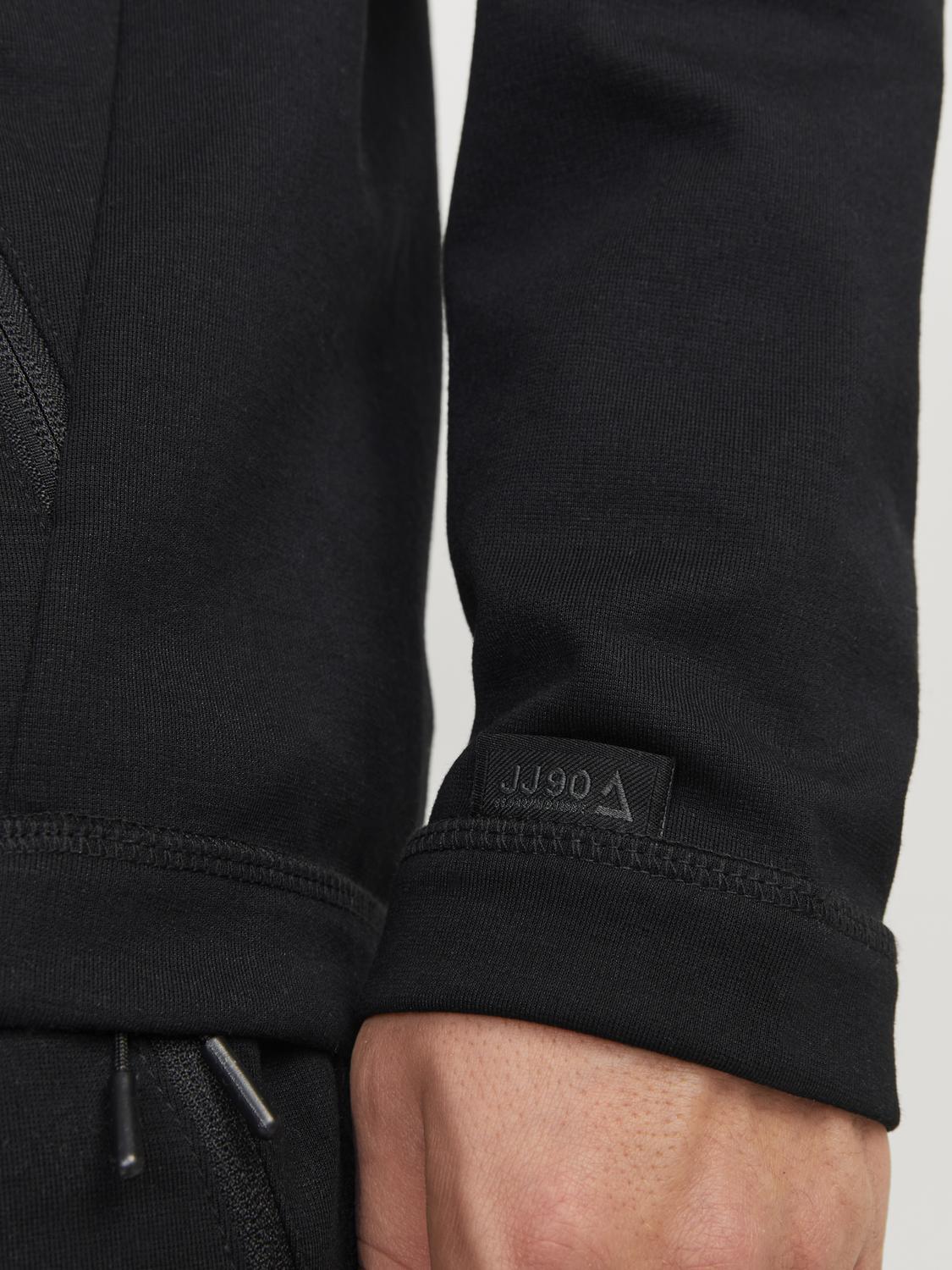 Jack & Jones Sweatshirt Zip Hoodie For Men (JCOCLOUD) in Black, L-XL
