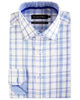 Double Two Mens Big Size Pure Cotton Easy Care LS Formal Shirts (SAW19)
