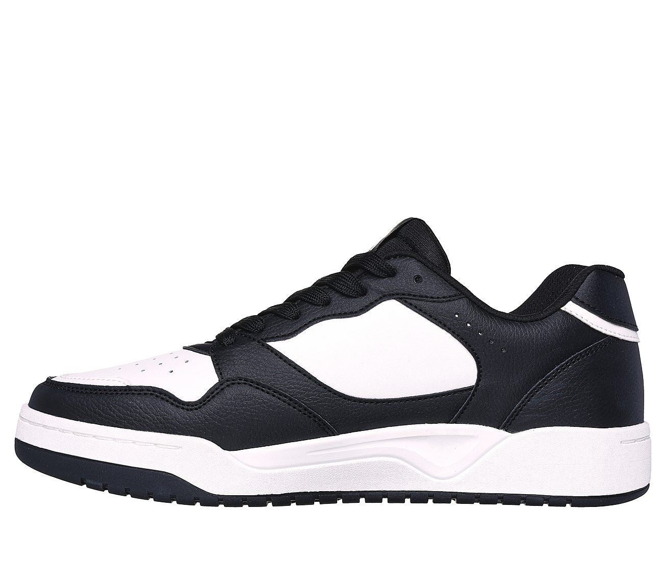 Skechers Men Trainer Shoes - Koopa - Volley Low Varsity in Black/White, 3-13