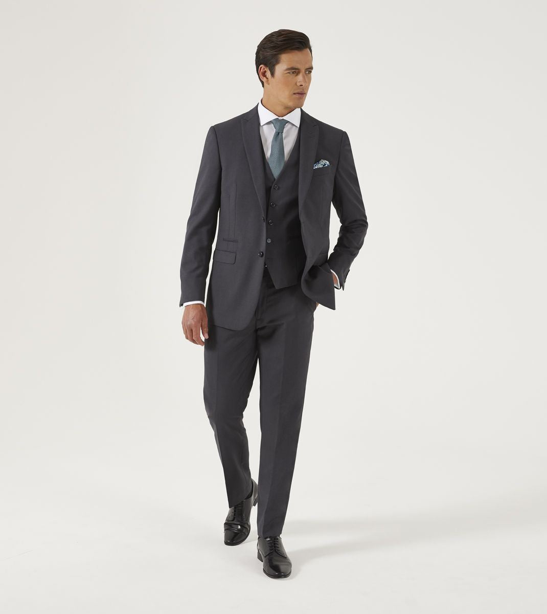 Skopes Newman Suit Slim Trouser For Men's in Navy Shadow Check, 28W to 44W