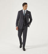 Skopes Newman Suit Slim Trouser For Men's in Navy Shadow Check, 28W to 44W