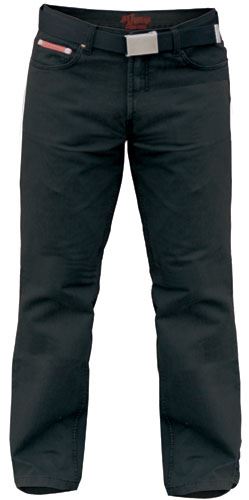 Duke Men's Plus Size Jeans Bedford Cord With Belt in Black Waist 40 to 60"