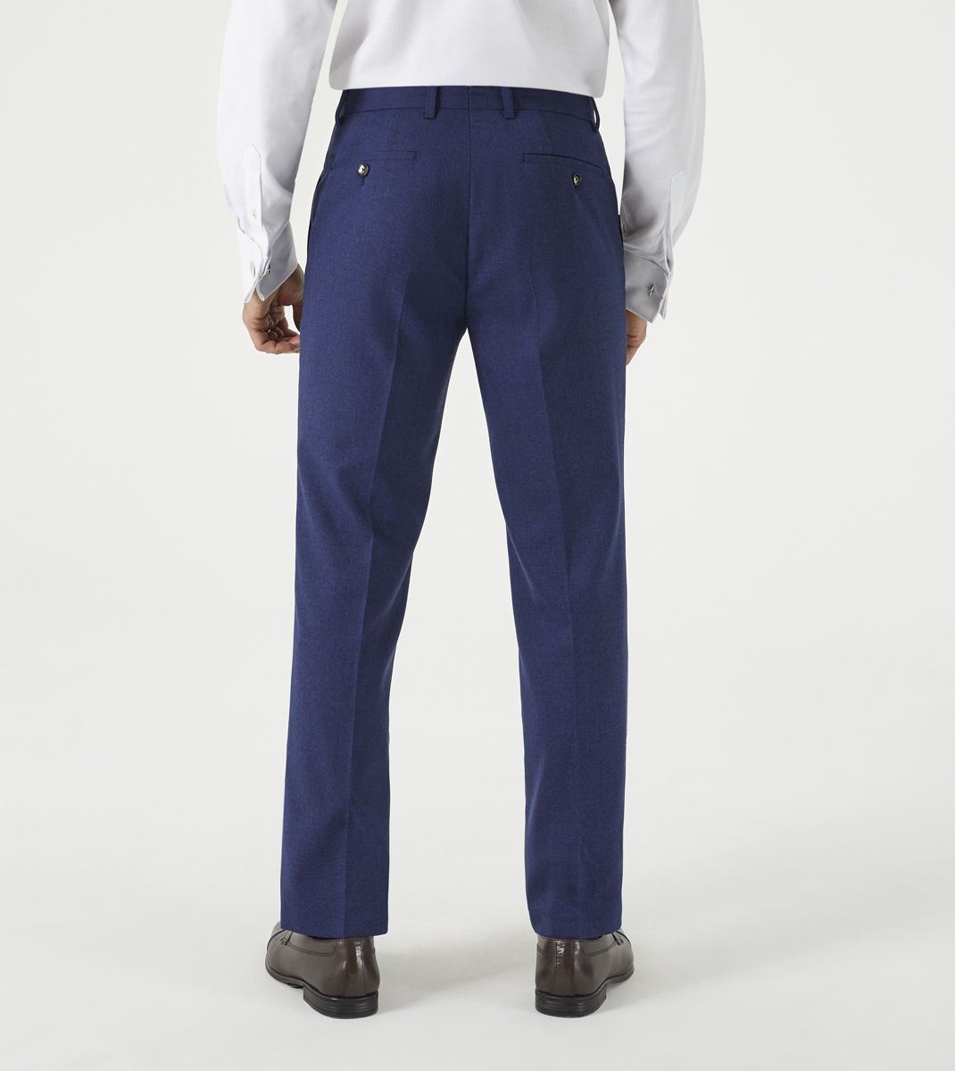 Skopes Jodrell Suit Tailored Fit Trousers For Men in Navy Blue Marl Tweed Effect, 30W to 58W