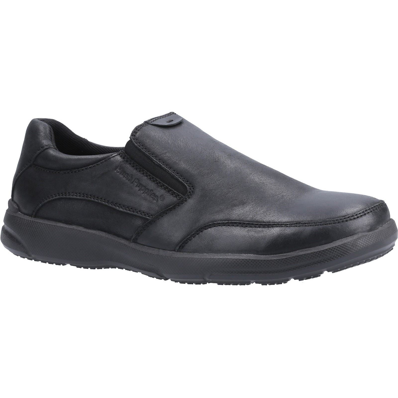 Hush Puppies Aaron Slip On Mens Shoes in Black