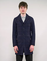 IMMORTAL Silverstone Frock Coat - Bouclé Windowpane Navy Check