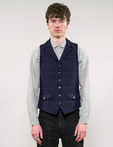IMMORTAL Silverstone Waistocat - Bouclé Windowpane Navy Check