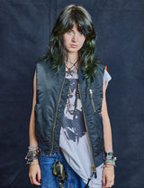 Bomber Gilet in Navy