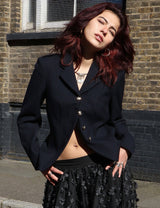 Vintage Naval Uniform Blazer in Navy