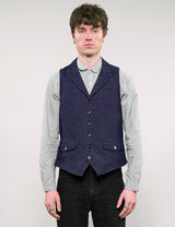 IMMORTAL Hawthorn Navy/Ecru Micro Dot Waistcoat