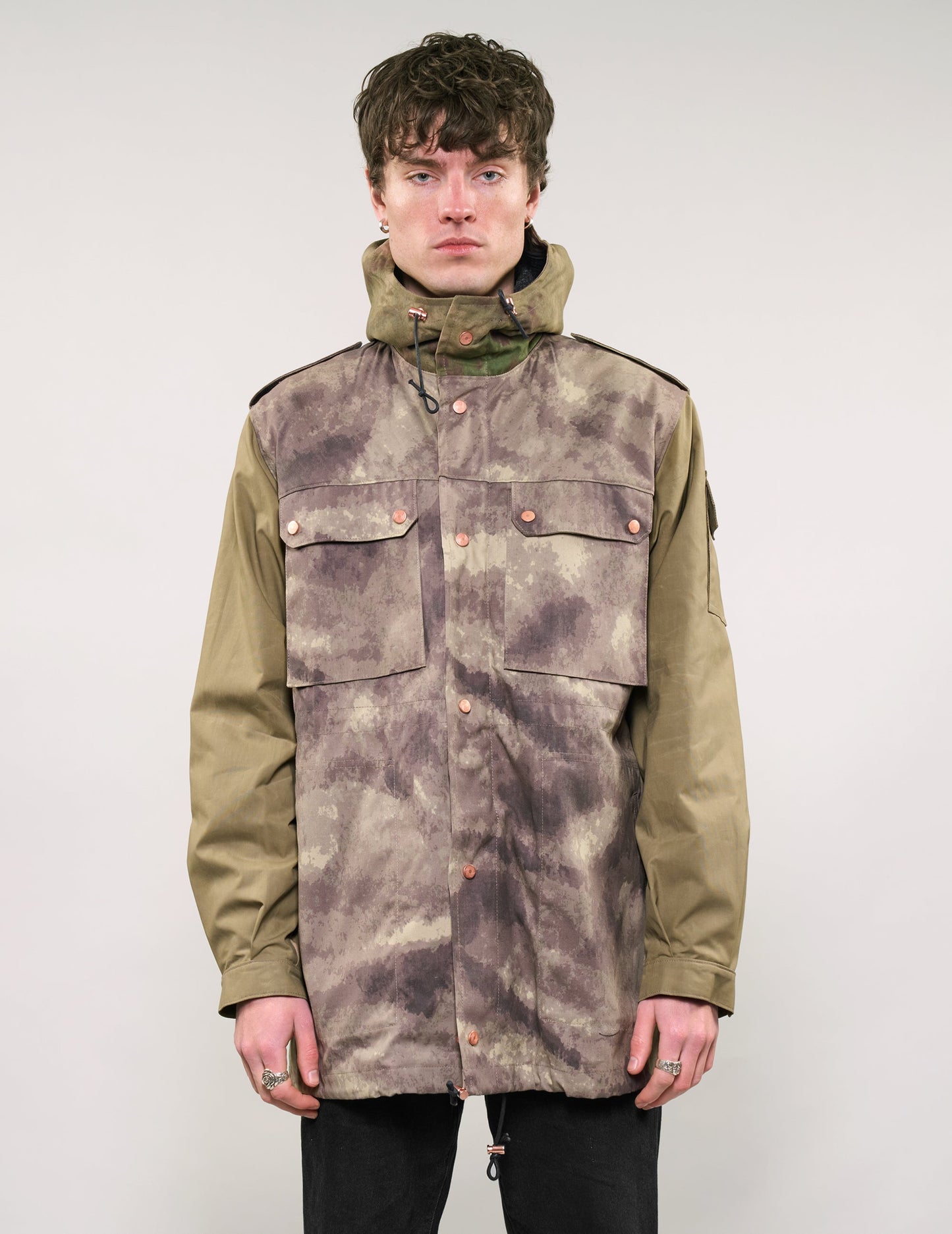IMMORTAL Hooded Desert Parka in Camo & Khaki