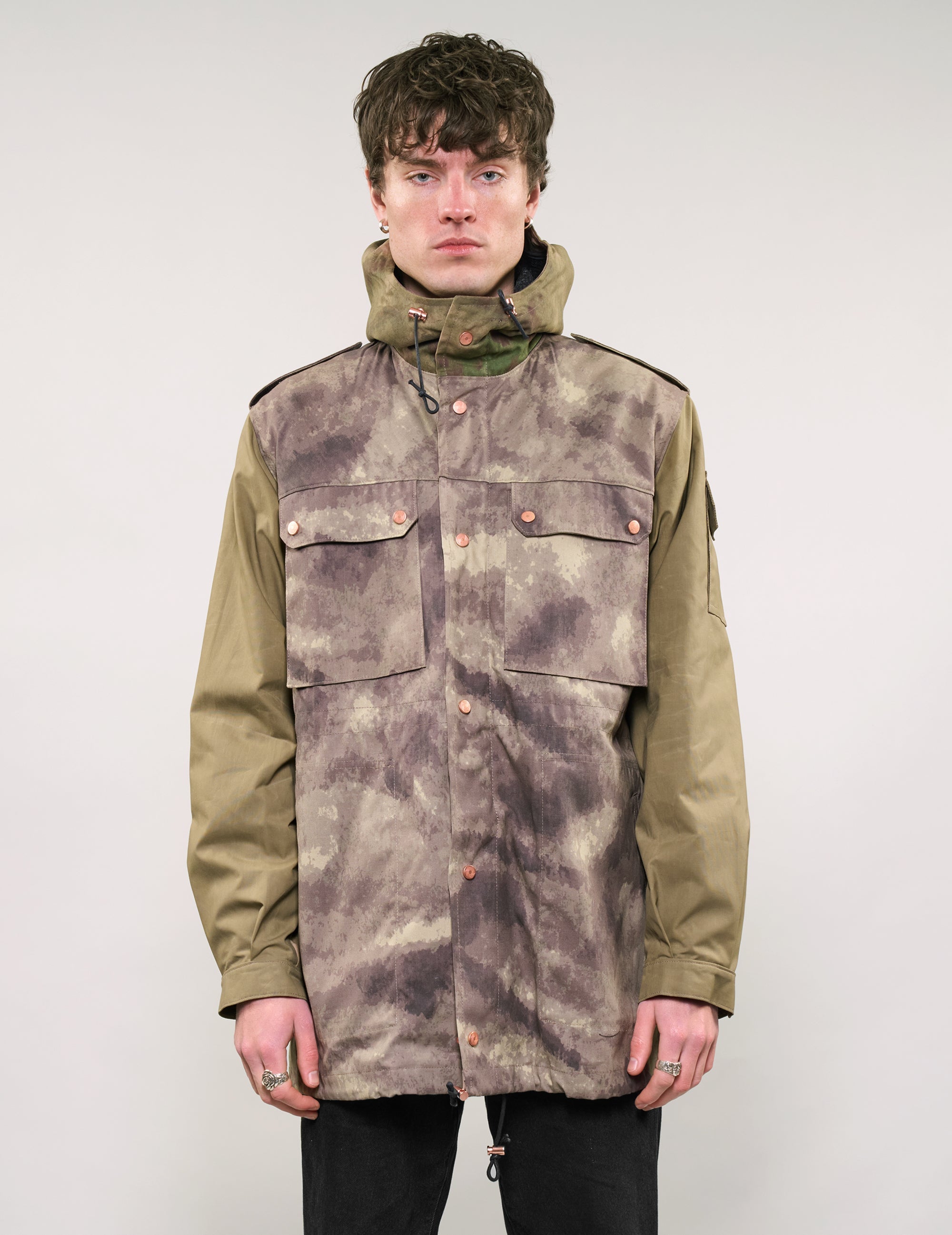 IMMORTAL Hooded Desert Parka in Camo & Khaki