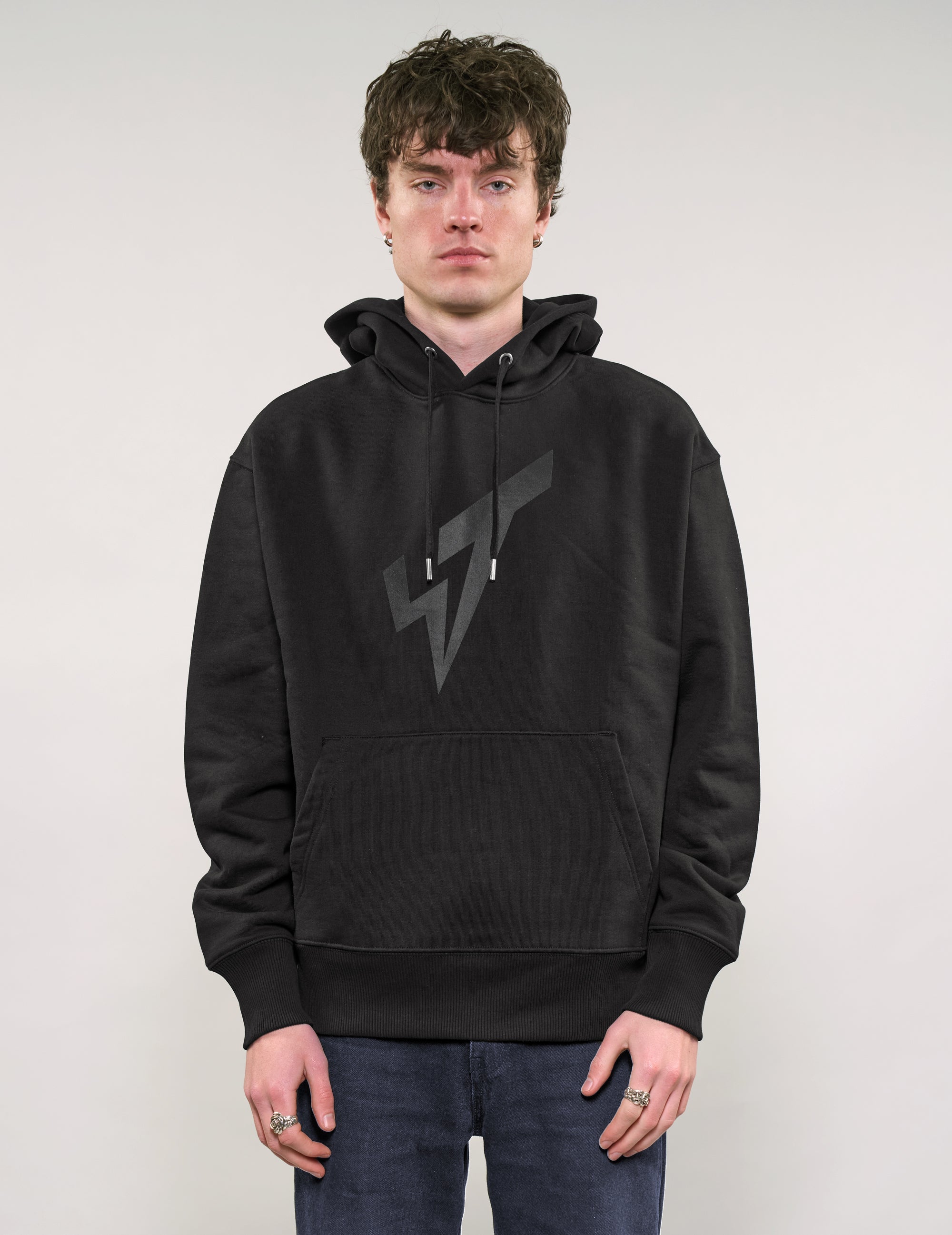 ST Hoodie in Black with Black Logo