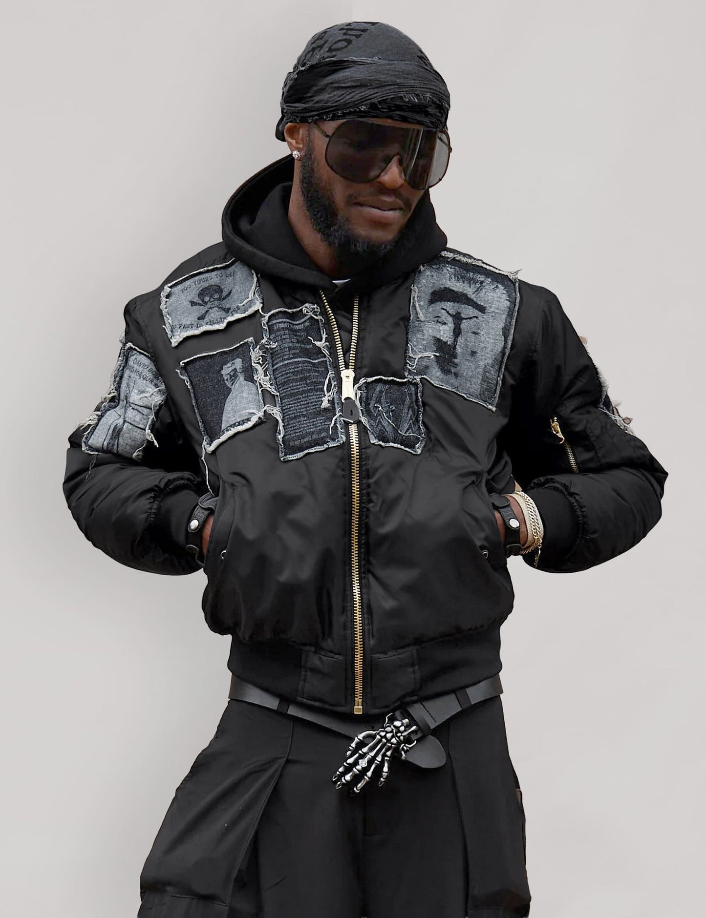 MA-1 Patched Bomber in Black