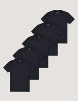 5 Pack Black Essential Cotton Tees