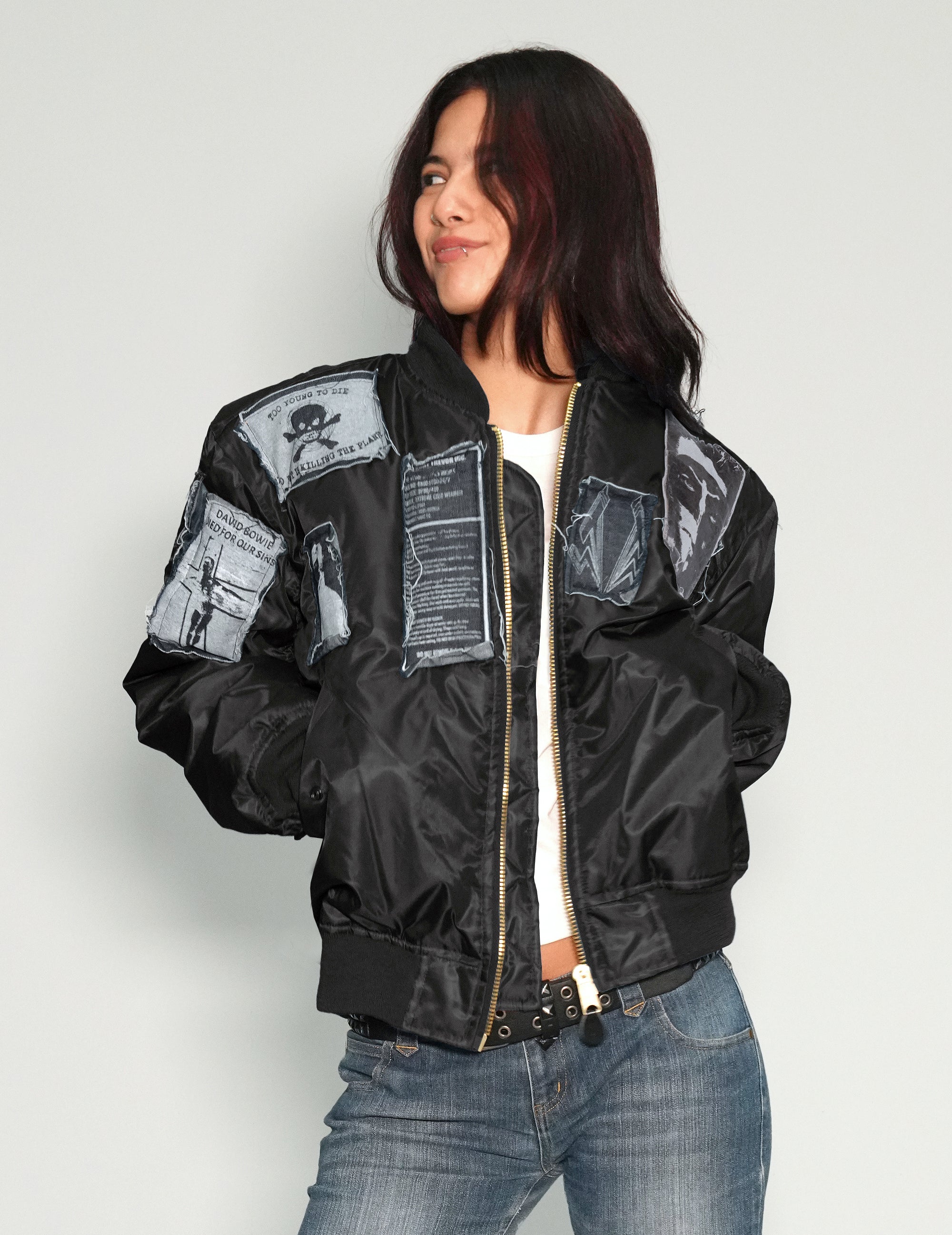 MA-1 Patched Bomber in Black