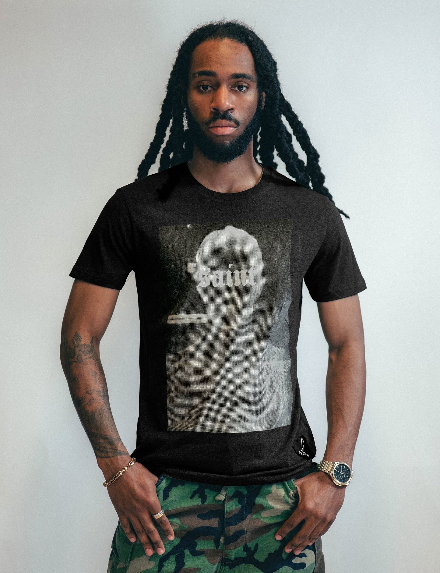'Saint' T-Shirt in Black
