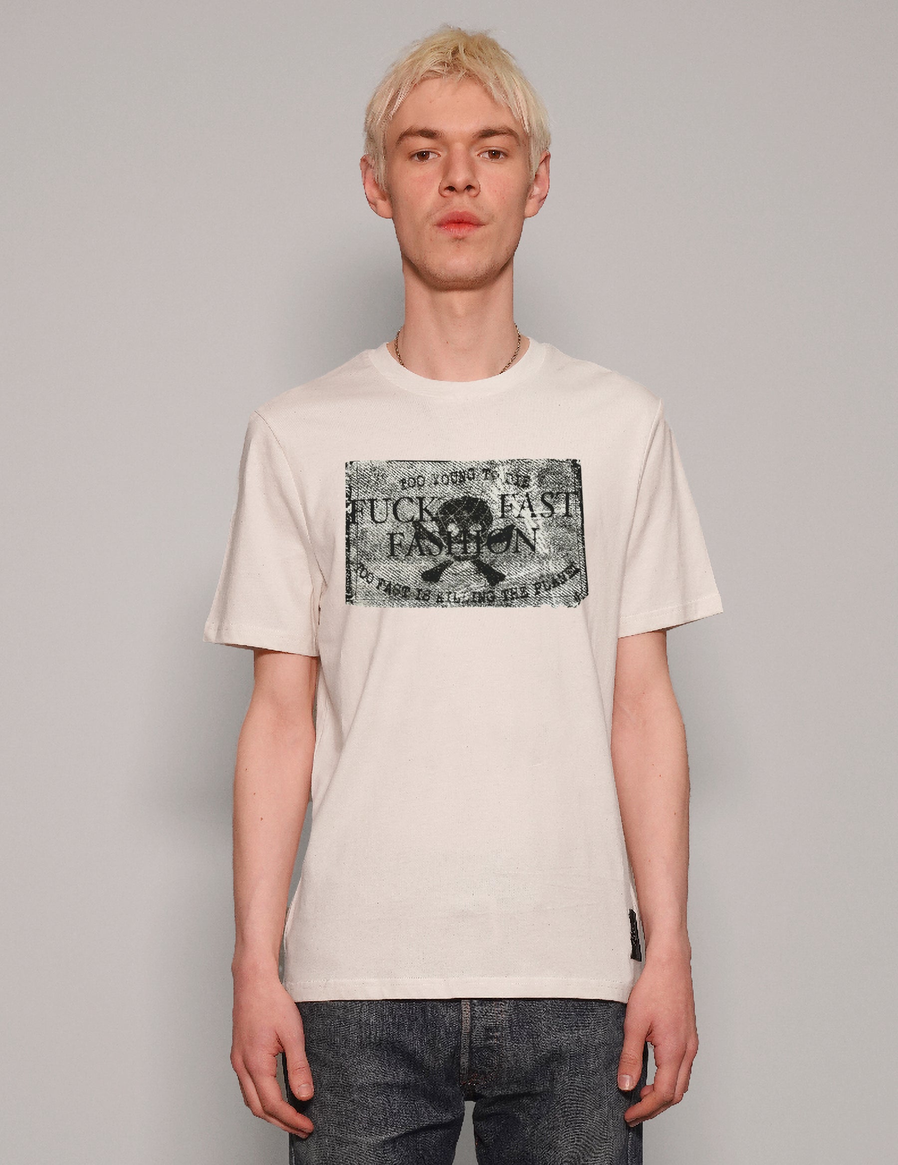 F*ck Fast Fashion T-Shirt in Ecru
