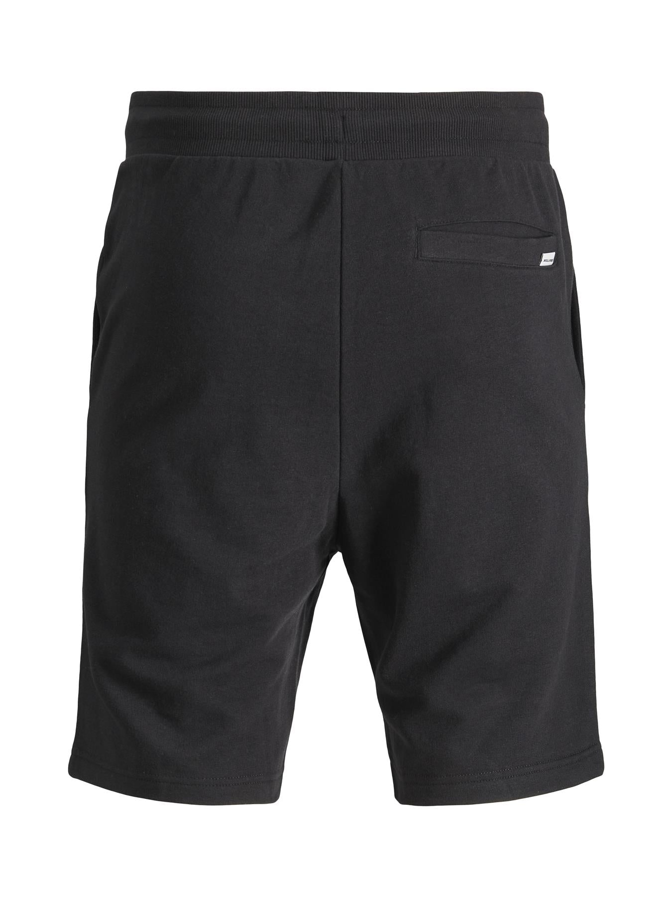 Jack & Jones Plus Men's Cotton Sweat Short With Ribbed Waistband In Black Colour Size 42"  To  54"
