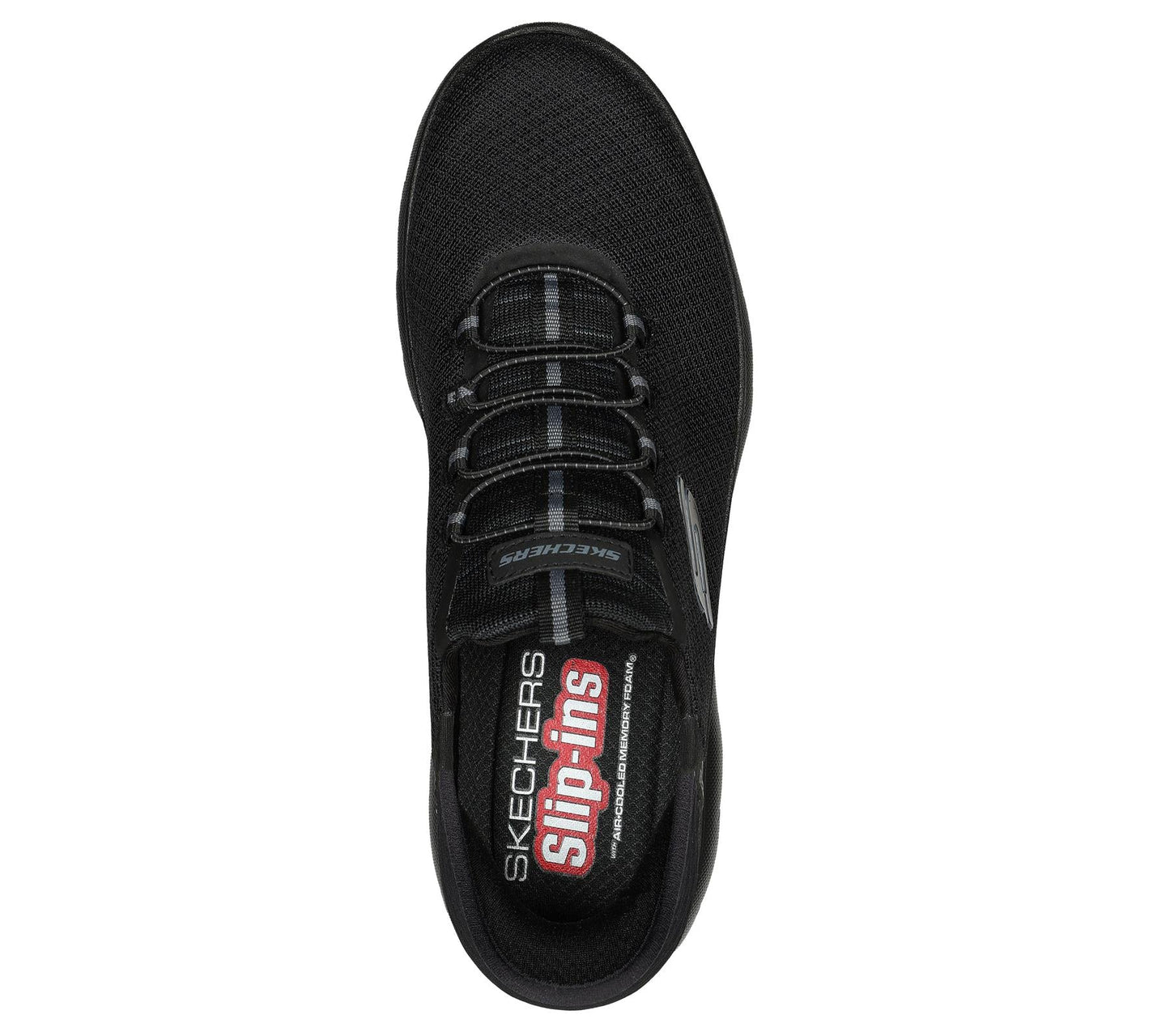 Skechers Slip On Sneaker Shoe For Men Summits High Range Mesh Slip-Ins in Black/Black, 5.5-14