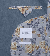 Skopes Calvados Linen Blend Tailored Fit Suit Jacket For Men in Blue, 36S-62L