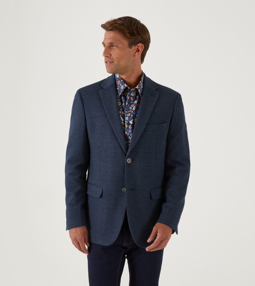 Skopes Men's Plus Size Cotton Blend Sports Warlow Jacket in Navy Size 52 to 62