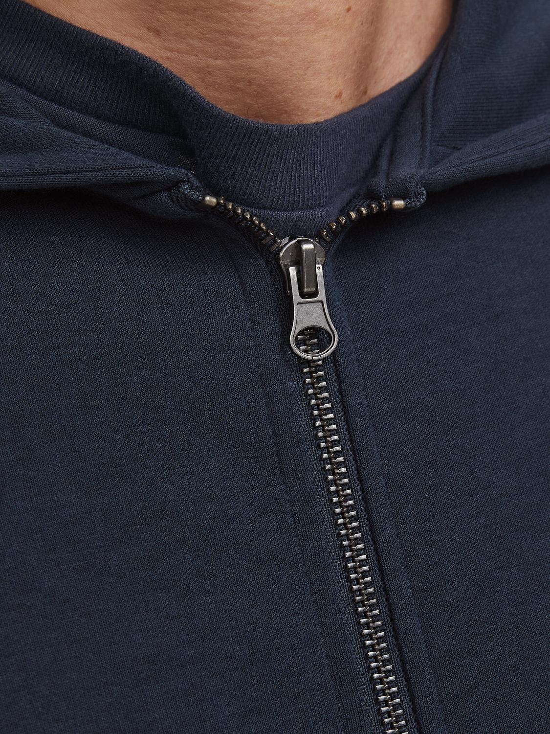 Jack & Jones Sweatshirt Zip Hoodie For Men (JJEBASIC) in 3 Colours, L-XL