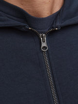 Jack & Jones Sweatshirt Zip Hoodie For Men (JJEBASIC) in 3 Colours, L-XL