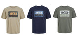 Jack & Jones Plus Men's JCOLOGAN Short Sleeve Crew Neck T-Shirt 3 Colours, 1XL to 6XL