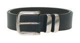 DUKE LONDON DOUBLE METAL LOOP FASHION BELT 3.5CM WIDTH IN WAIST SIZE 32 TO 42 INCHES