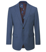 Skopes Remo Wool Rich Suit Tailored Fit Jacket For Men in Blue, 36S-62L