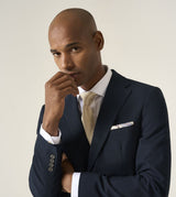 Skopes Slim Fit Harcourt Suit Jacket For Men in Navy Ink Tweed Effect, 34S-52L
