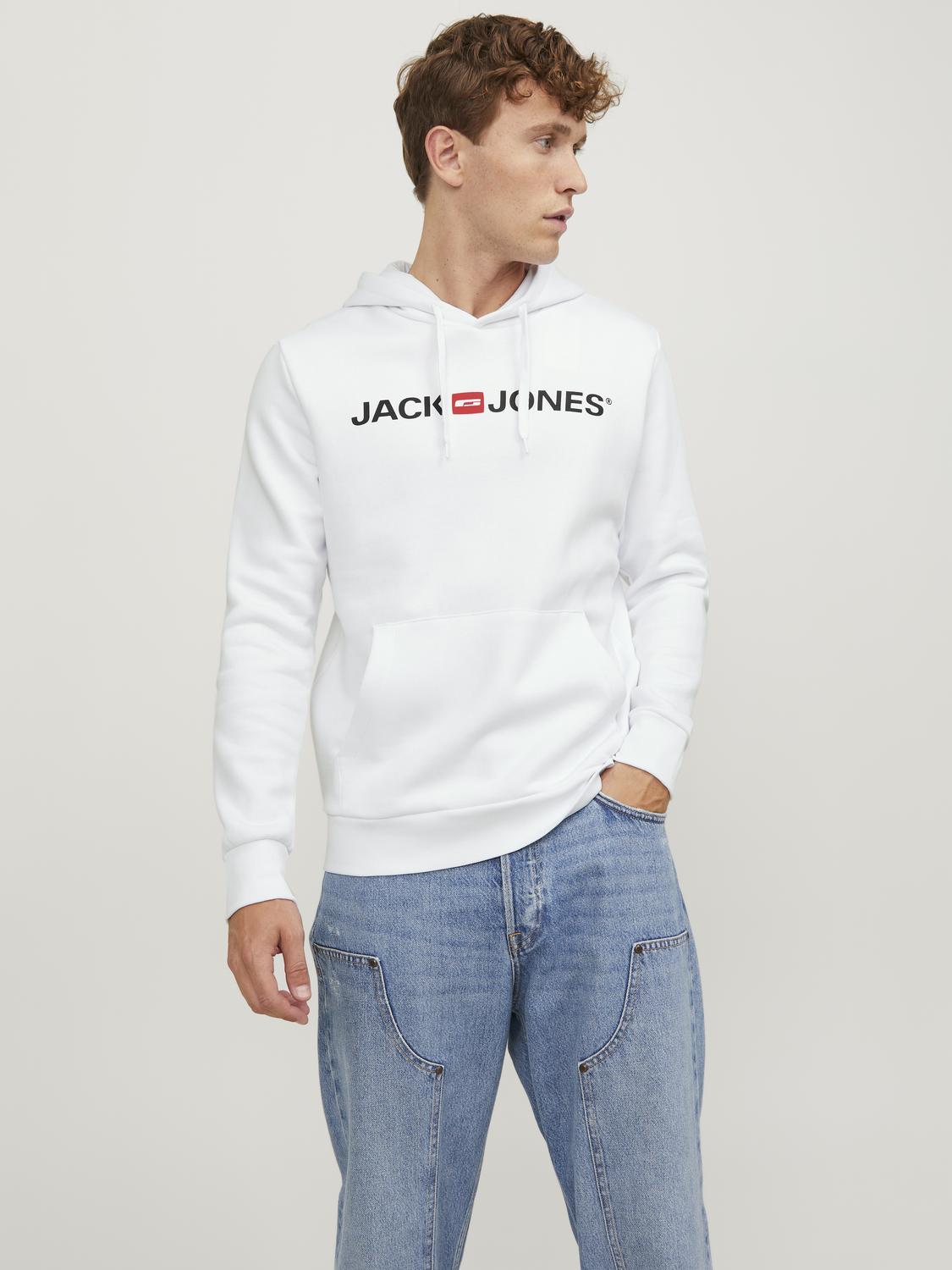 Jack & Jones Old Logo Sweat Hood For Men (JJECORP) in 3 Colours, Large