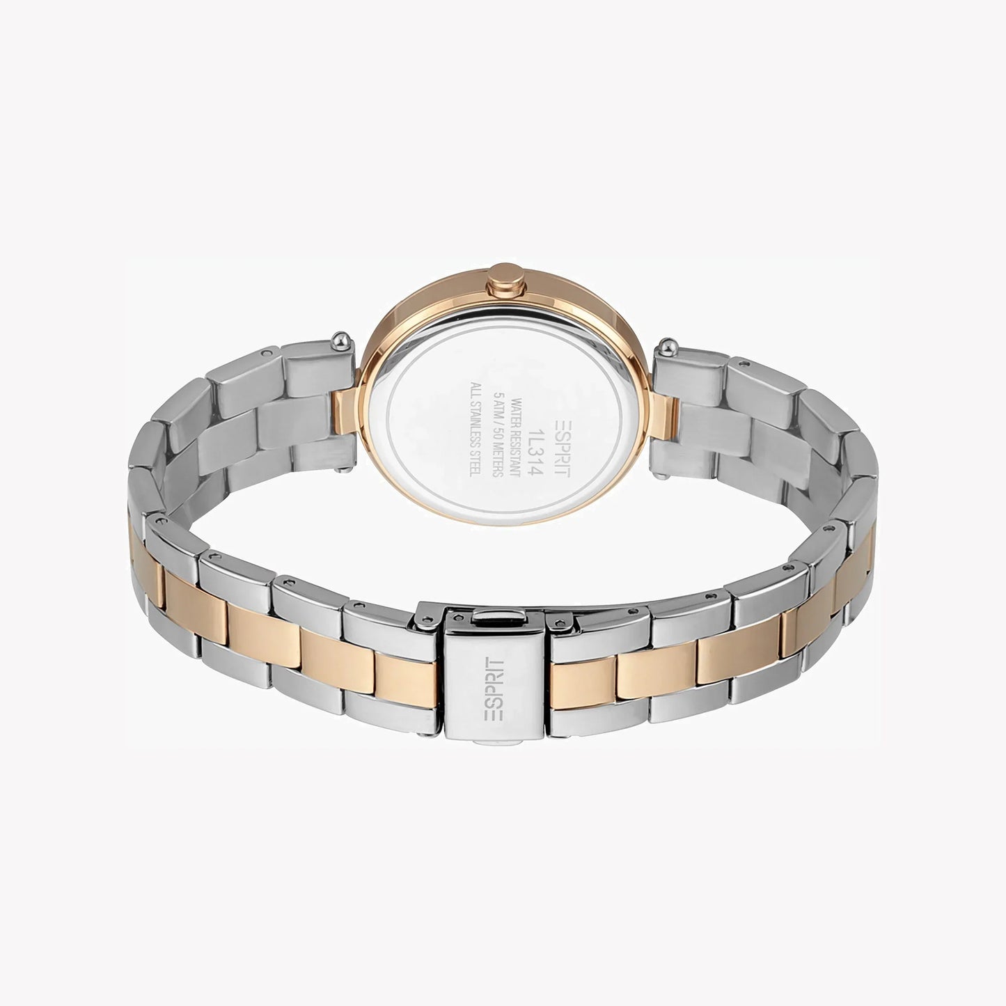 Esprit Women's Silver & Rose Gold Watch, Silver Dial | Es1l183m0085