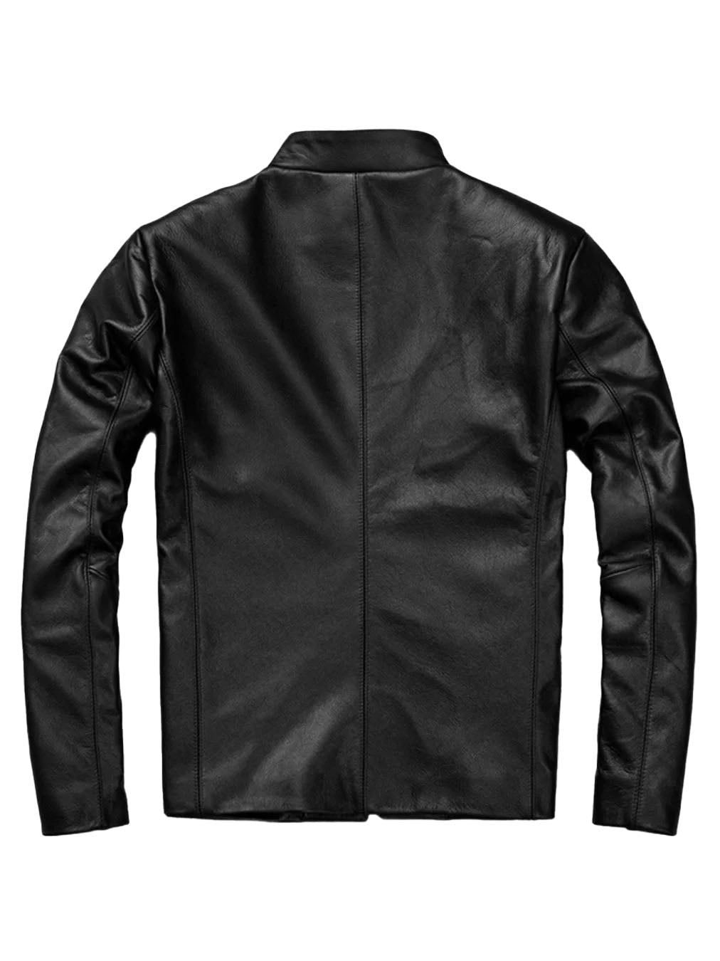 Men's Moto Racer Leather Jacket | Black