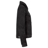 Women's Suede Vintage Jacket, Leather Biker Style | Black & Brown