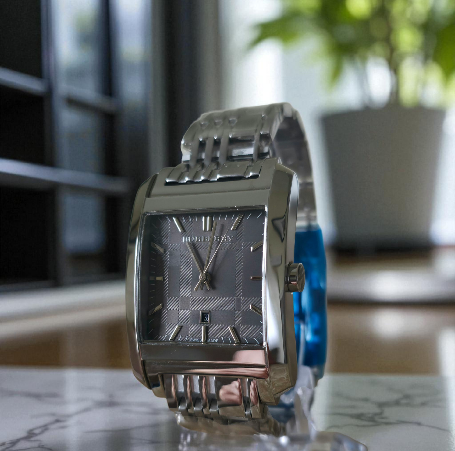 Burberry BU1568 Men's Classic Rectangle 32mm