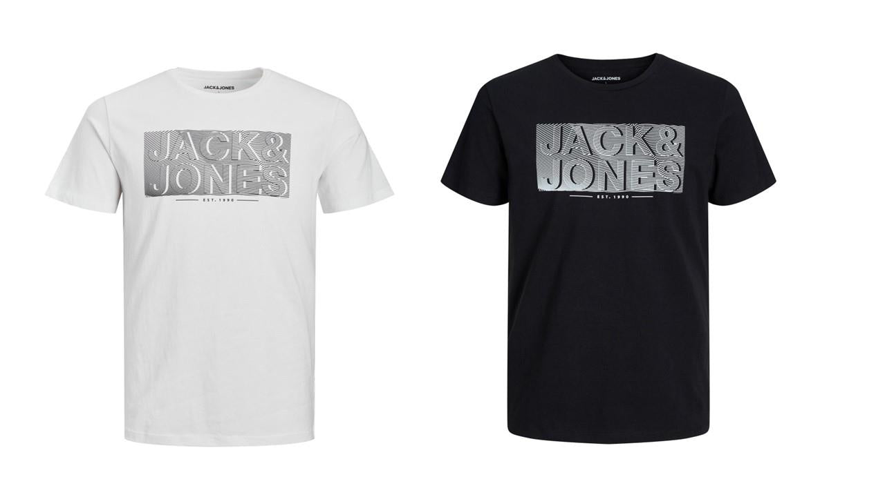 Jack & Jones Twin Pack Short Sleeve Printed Tee Size 1XL