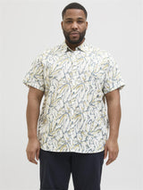Jack & Jones Short Sleeves Shirt For Men (JORJOSHUA SPLIT AOP) in 3 Colours, 4XL-7XL