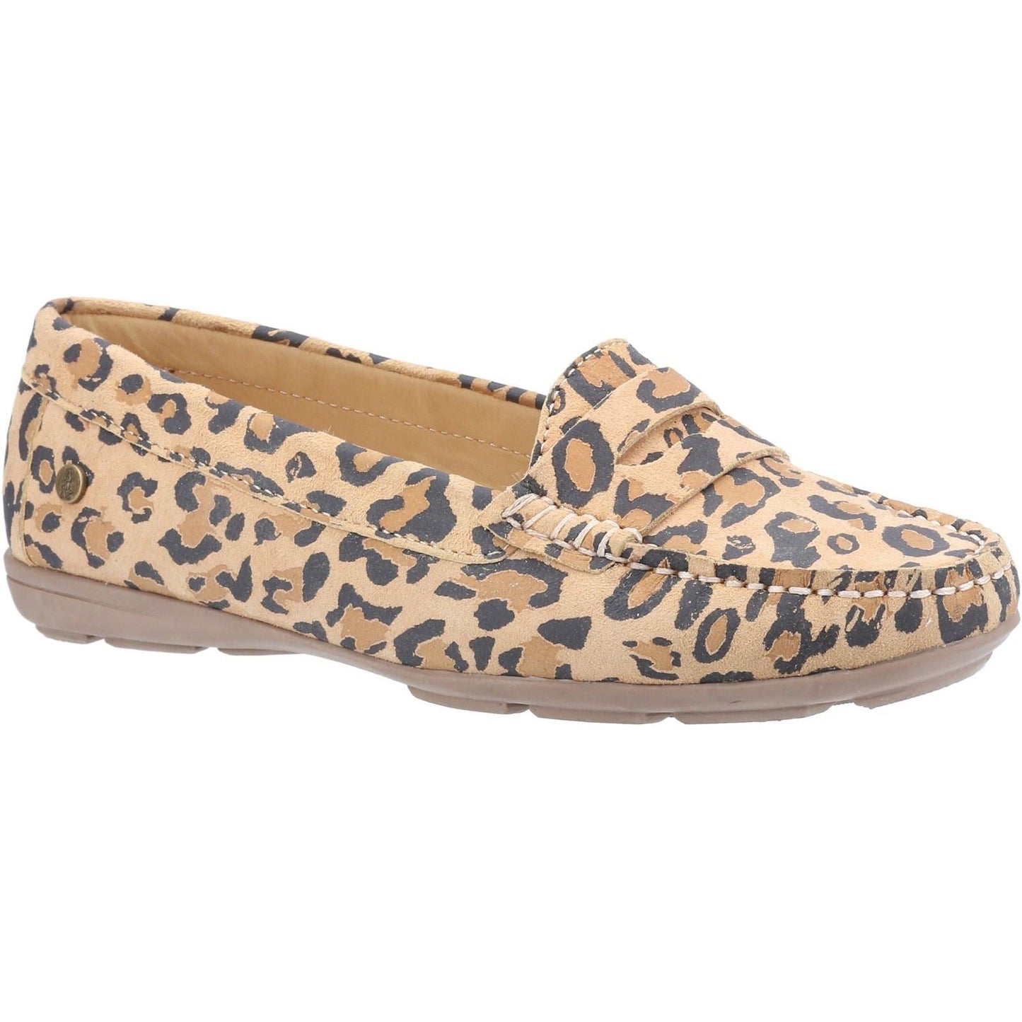 Hush Puppies Margot Slip Ons Ladies Shoes in Leopard
