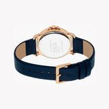 Esprit Women's Blue Leather Watch, Silver Dial | ES1L143L0045