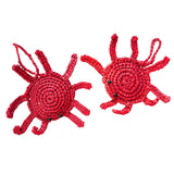 Mini Red Crabs Raffia Keyring