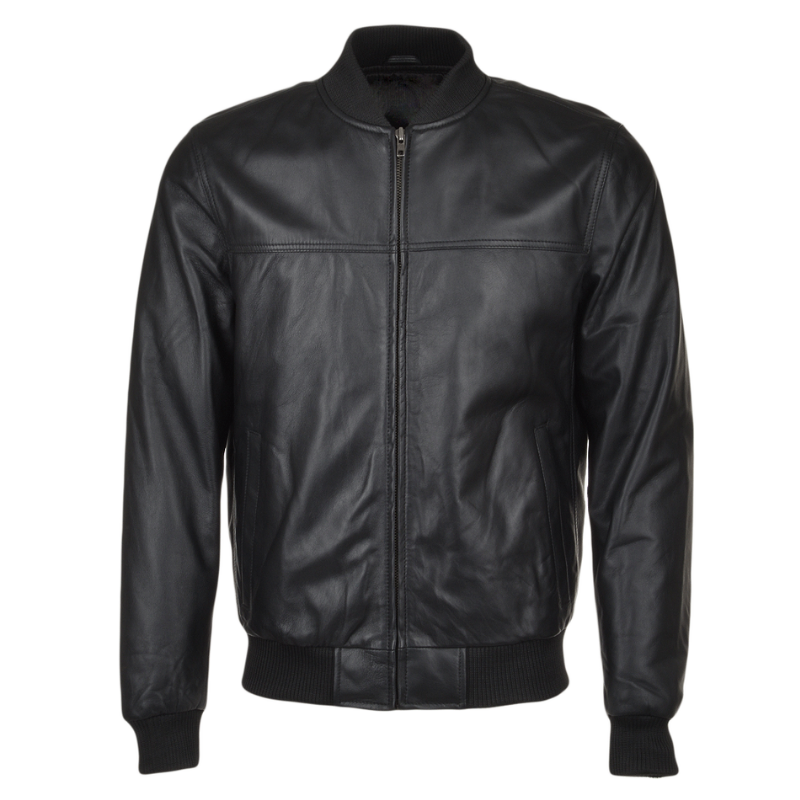 Men's Bomber Leather Jacket | Black, Brown, & Corodovan