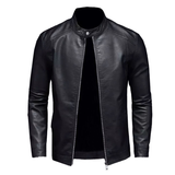 Men's Cafe Racer Leather Jacket | Black