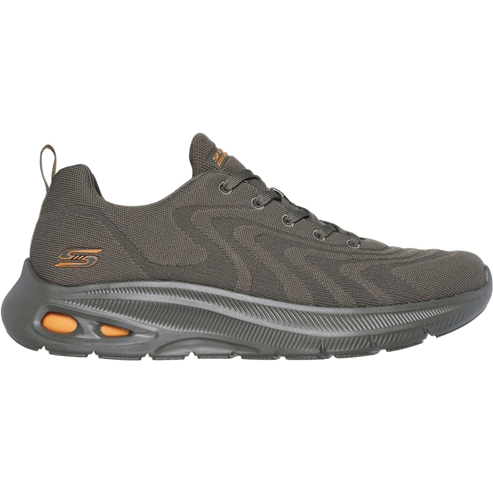 Skechers Men Trainers - Bobs Unity Sleek Revive in Olive, 6-12 - GAR118075