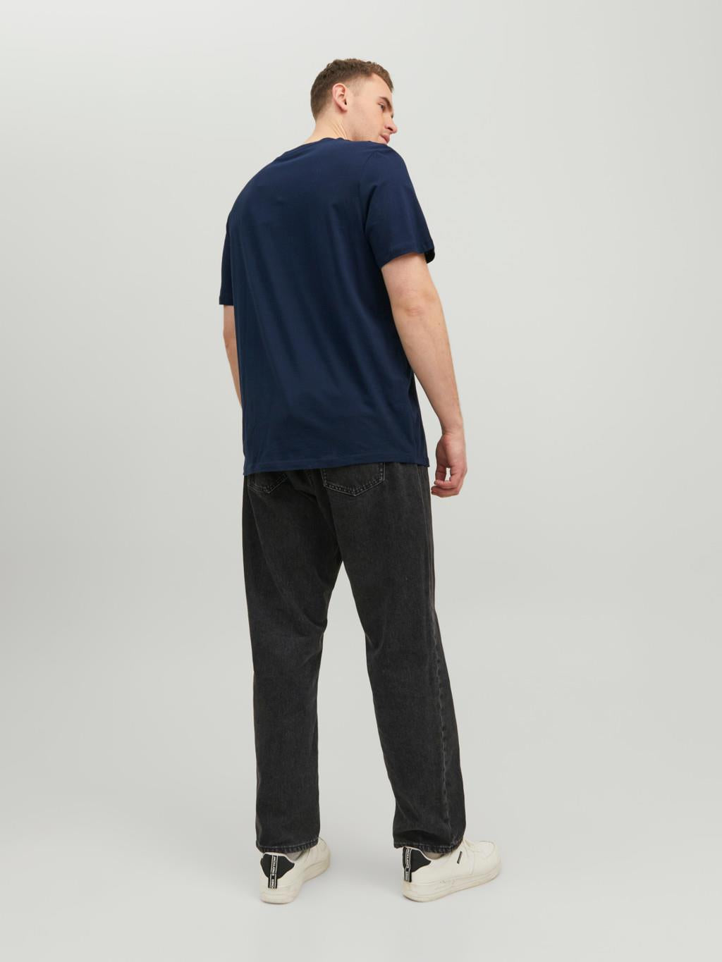 Jack & Jones Men's Plus Size JORJOSHUA Crew Neck Tee in 3 Colours 1XL to 6XL